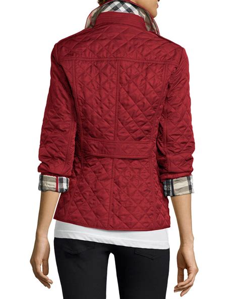 burberry ashurst red|Burberry Ashurst Classic Modern Quilted Jacket, Parade Red.